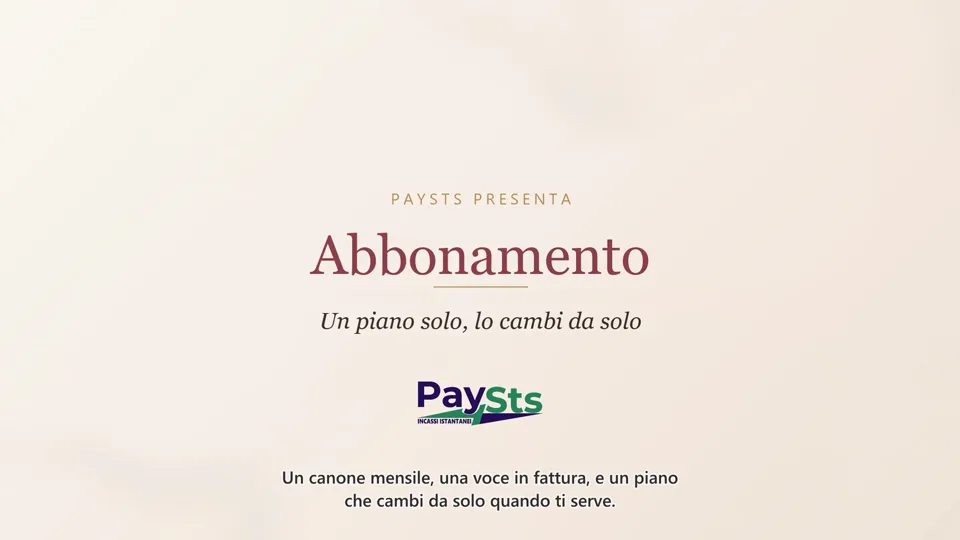 L'abbonamento PaySts: un piano solo, una voce in fattura, lo cambi da solo senza ticket