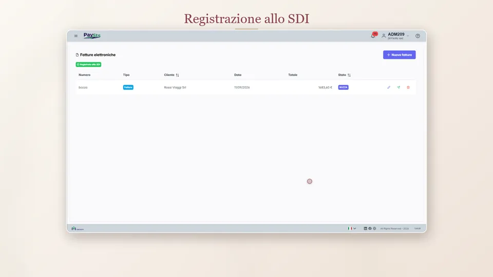 Fatturazione elettronica dal portale PaySts: rubrica clienti, fattura in un minuto e invio allo SDI